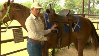 How to Saddle a Horse Western Style [upl. by Eiddam]