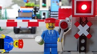 Lego train level crossing 7835 fully automated by Arduino [upl. by Pauly]