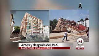 Antes y después Edificios que colapsaron tras el sismo de 71 [upl. by Lemra565]