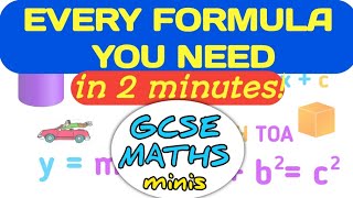 All GCSE Maths Formulas You Need To Know In 2 Minutes [upl. by Magas501]