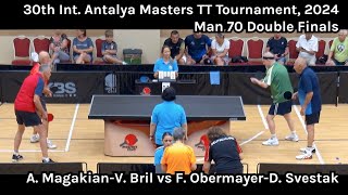 Man 70 Double Finals 30th Int Antalya Masters TT Tournament 2024 [upl. by Hgiel]