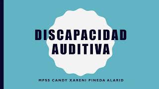 Discapacidad auditiva [upl. by Kizzie]