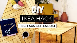 DIY IKEA Hack Stylischen Couchtisch einfach amp günstig selber bauen  IKEA Upcycling kleiner Tisch [upl. by Ahsinev952]