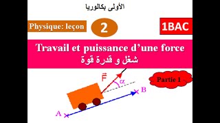 Travail et puissance dune force 1Bac [upl. by Afaw]