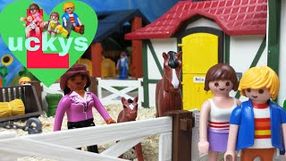 Playmobil Pferde Reiterhof Film deutsch Reitbeteiligung für Lisa Kinderfilm von Familie Lucky [upl. by Allenaj]