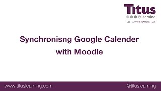 How to synchronise Google Calendar with Moodle [upl. by Longo874]