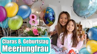 Claras 8 Geburtstag 🎂 Meerjungfrau Torte backen amp Dekoration Kindergeburtstag VLOG  Mamiseelen [upl. by Lallage]