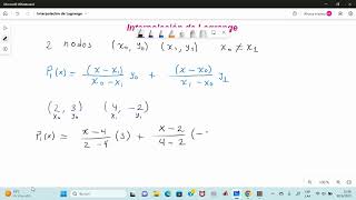 Video 13 Métodos Numéricos Interpolación de Lagrange [upl. by Oicanata]