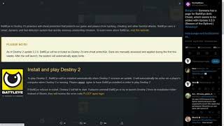 BUNGIE PARTNERS WITH BATTLEYE ANTI CHEAT  LETS EXPLAIN BATTLEYE [upl. by Acker]