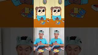 Playing Uno with little brother 😂 REANIMATED version Animation meme shorts [upl. by Ariem]