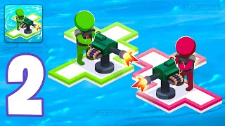 War Of Rafts Crazy Sea Battle Gameplay Walkthrough Part 2  Tutorial Navy War AndroidiOS [upl. by Tannie695]