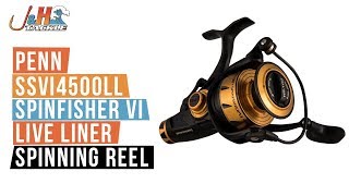 Penn SSVI4500LL Spinfisher VI Live Liner Spinning Reel  JampH Tackle [upl. by Sinegold]