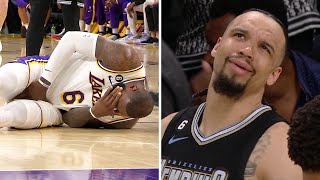 Dillon Brooks EJECTED for contact with LeBron James below the belt  NBA on ESPN [upl. by Hope]