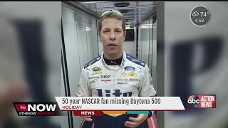 Lifelong NASCAR fan has to give away Daytona 500 tickets but gets surprise in return [upl. by Nomla]