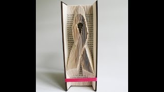 Book Folding Tutorial  Cancer Ribbon [upl. by Haldane]