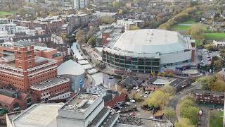 Birmingham city center above centenary square [upl. by Tigram]