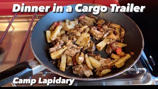 Cargo Trailer Camping Spring 2024  Part 12  An Evening with Dinner [upl. by Anitac126]