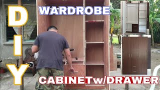 WARDROBE CABINET WITH DRAWER AND HANGING ROD [upl. by Nocaed]