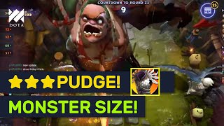 ★★★ NEW Pudge Monster Size Raid Boss Build  Dota Underlords [upl. by Nwahser810]