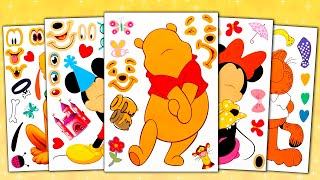 DISNEY FRIENDS STICKER BOOK MAKEOVER  DONALD DUCK WINNIE MICKEY MOUSE FUN STICKER ACTIVITY [upl. by Berton733]