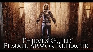 TES V  Skyrim Mods Thieves Guild Female Armor Replacer [upl. by Nyliahs]