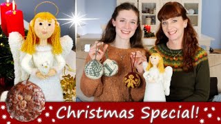 Snowflake Angels Gingerbread amp a Swiss Woollen Mill  Ep 139  Fruity Knitting [upl. by Goddard]