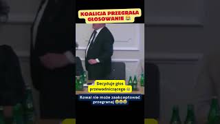 Koalicja przegrywa głosowanie Przewodniczący w szoku polityka polskapolityka humor viralshorts [upl. by Etterrag843]