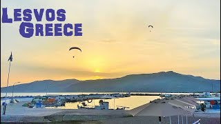 Extreme ParaMotor Over Skala Kallonis Harbor  Lesvos island  Greece  2023 [upl. by Sayers]