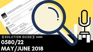 058022 MayJune 2018 Marking Scheme MS Audio Voice Over [upl. by Hellman]