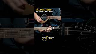 All By Myself  Eric Carmen Easy Guitar Chords Tutorial with Lyrics part 3 SHORTS REELS [upl. by Bluh]