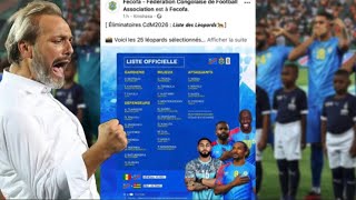 Elim cdm 2026 Sébastien Desabre dévoile une liste de 25 joueurs pour affronter le Sénégal et le Togo [upl. by Alemap]