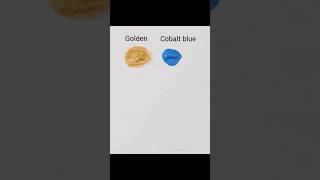 What does mixing cobalt blue and golden make youtubeshortspaintcolorcobaltbluegoldenteal [upl. by Whiney461]