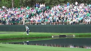 Tyrrell Hatton Skipping Ball on Hole 16 The Masters Tuesday April 9 2024 [upl. by Ahtennek]