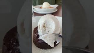 Vegan chocolate fondant at Gordon Ramsay Plane Food [upl. by Peirce]