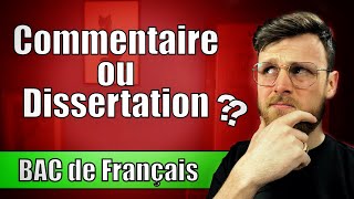 BAC DE FRANÇAIS  On prend la dissert ou le commentaire  🇫🇷 [upl. by Kirkwood]