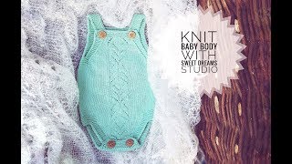 How to Knit Baby BodyRomper [upl. by Taddeo]