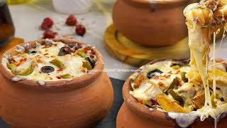 Matka Pizza Fries  Hussainabad Matka Pizza Fries  Saras Kitchen Flavours [upl. by Basil]