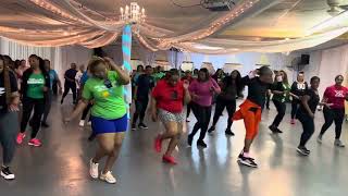 Groovy Line Dance class vibes 💃🏾 [upl. by Anewor]