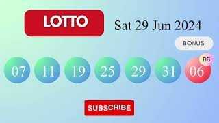 Lotto Draw Results on Sat 29 Jun 2024 The National Lottery UK [upl. by Archer]