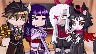 Hazbin Hotel React To Archons  Genshin Impact  Gacha React [upl. by Namien]