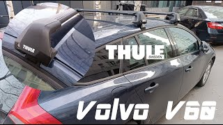 Thule Wingbar Edge Roof rack Volvo V60 Without railing [upl. by Porter]