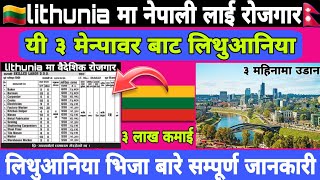 lithunia work permit visa 2024 from nepal  How to Apply lithunia work permit visa  lithunia work [upl. by Ahsad]