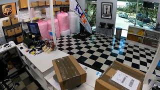 POV packing up items to ship in Fedex shipping center Friday and Monday [upl. by Eecrad3]