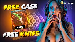 IVE GOT EXPENSIVE KNIFE FROM FREE CASE ON KEYDROP  Keydrop Promo Code 2024 [upl. by Vallonia]