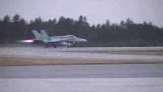 CF18 Takeoff Fredericton Airport [upl. by Sandstrom367]