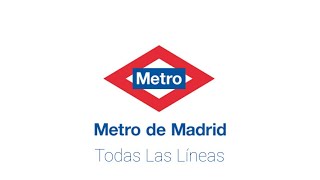 Metro de Madrid Todas Las Lineas [upl. by Torey]