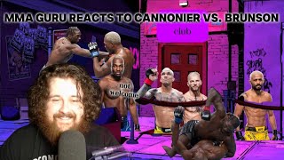 mma guru reacts to cannonier vs brunson [upl. by Sorilda514]