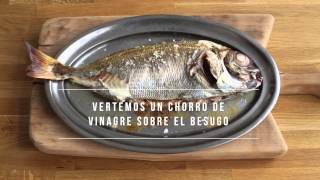 Receta BM Besugo al horno  BM Errezeta Bisigua labean [upl. by Erlinna]