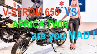 2017 VStrom 650 vs AFRICA TWIN  are you MAD [upl. by Llertnod]