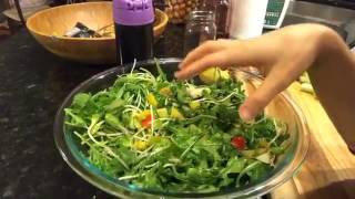 Family Sized CancerFighting Dinner 1 Sockeye Salmon with Arugula Salad [upl. by Carolyn219]